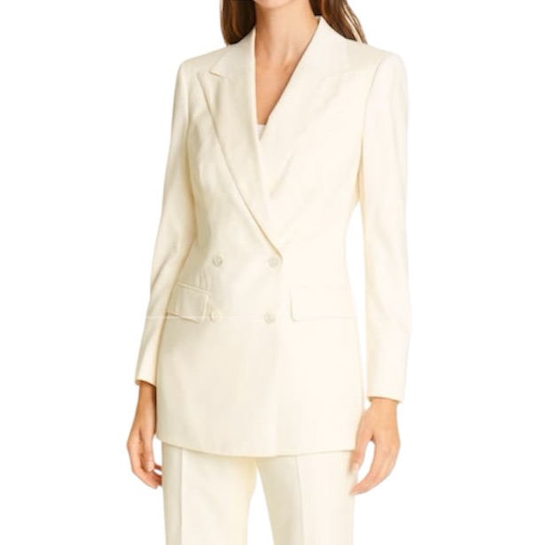 Suistudio Cameron Double Breasted Wool Suit Jacket New Size Us 12